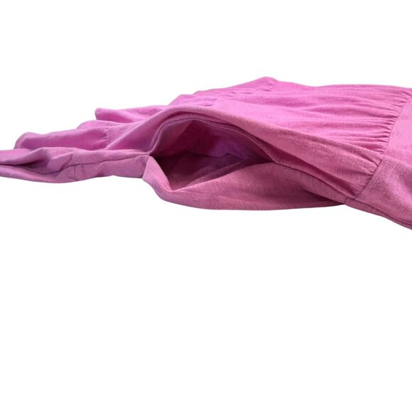 Terra & Sky Dress 0X Pink Tiered Ruffle Hem Cottagecore Trapeze Knit Sundress - Picture 7 of 12